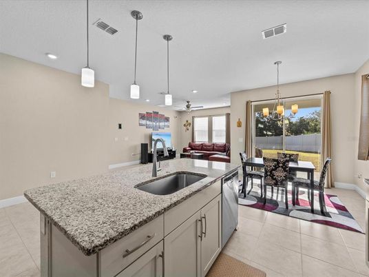 Dining room, Interior, Kitchen, Living room, Pendant Lights, Recessed Lighting