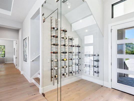 Interior, Recessed Lighting, Wine Storage, Wood Texture Flooring