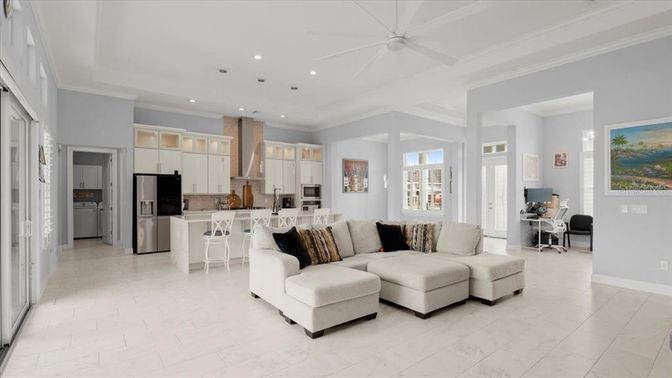 Interior, Kitchen, Living room, Recessed Lighting