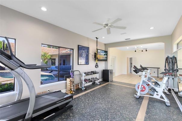 Fitness Equipment, Interior, Recessed Lighting