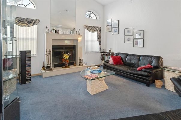 Fireplace, Interior, Living room, Pendant Lights