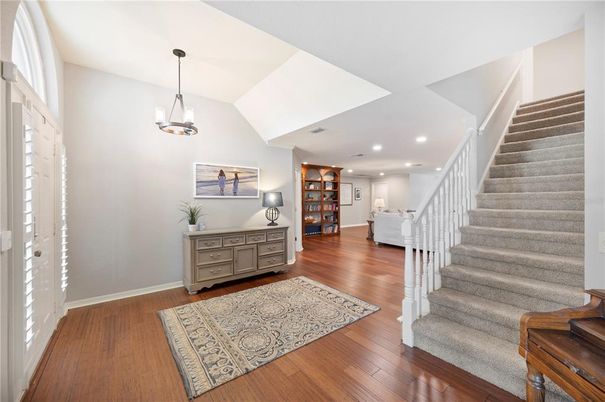 Interior, Pendant Lights, Recessed Lighting, Wood Texture Flooring
