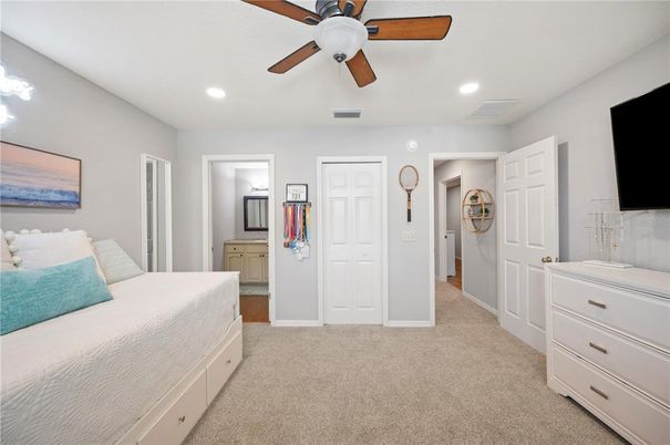Bedroom, Interior, Recessed Lighting