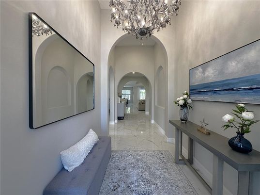 Chandelier, Interior, Marble