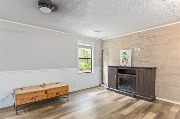 Fireplace, Interior, Stone Walls, Wood Texture Flooring