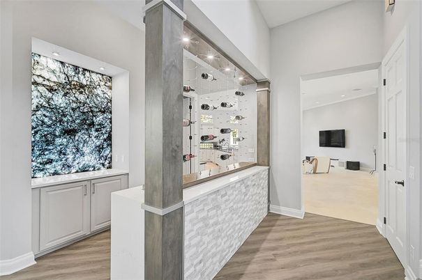 Interior, Recessed Lighting, Wine Storage, Wood Texture Flooring