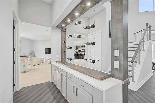Interior, Kitchen, Living room, Recessed Lighting, Wood Texture Flooring
