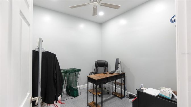 Home Office, Interior, Recessed Lighting