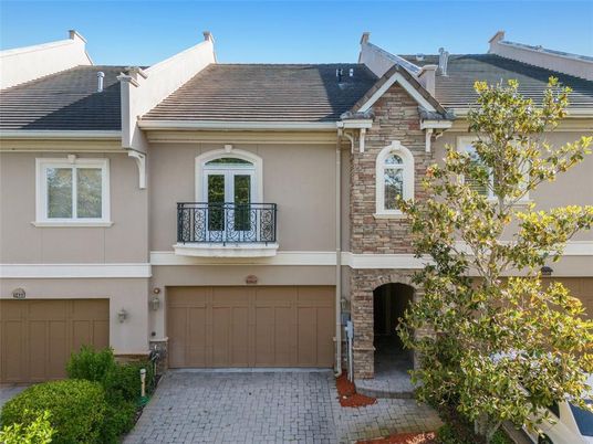 Attached, Exterior, Facade, Brick Traditional