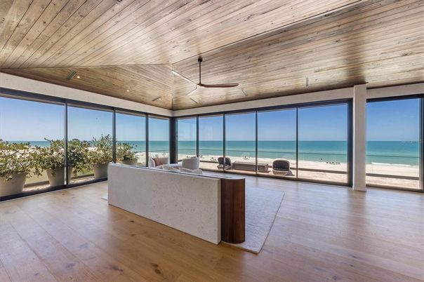 Interior, Recessed Lighting, Water, Wooden Ceilings, Wood Texture Flooring
