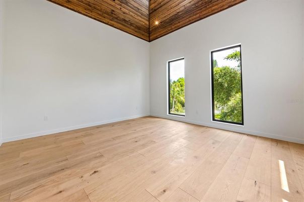 Empty room, Interior, Wooden Ceilings, Wood Texture Flooring