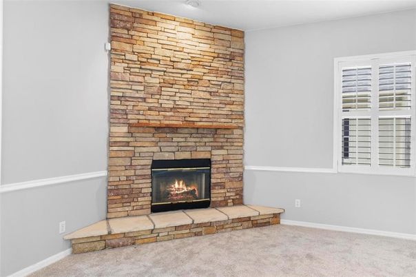 Empty room, Fireplace, Interior, Stone Walls