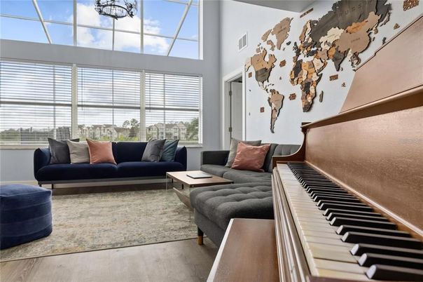 Interior, Living room, Piano, Wood Texture Flooring