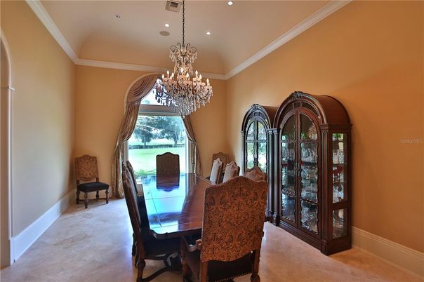 Chandelier, Dining room, Interior, Recessed Lighting