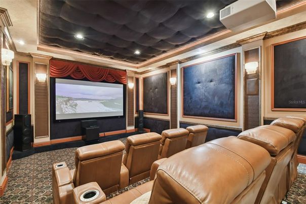Home Theatre Room, Interior, Projection Screen, Recessed Lighting, Theatre Room