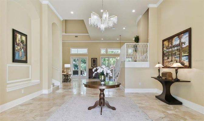 Chandelier, Interior, Recessed Lighting