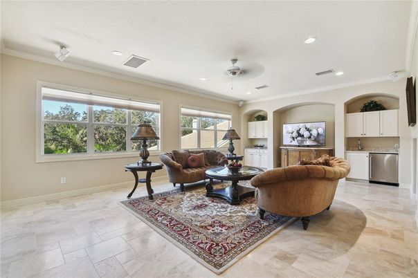 Interior, Kitchen, Living room, Recessed Lighting, Stainless Steel Appliances