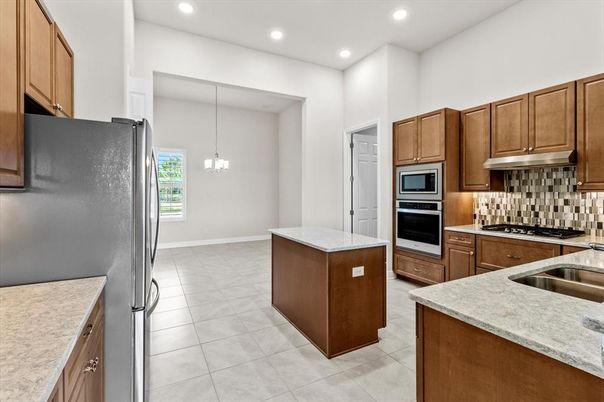 Interior, Kitchen, Pendant Lights, Recessed Lighting, Stainless Steel Appliances