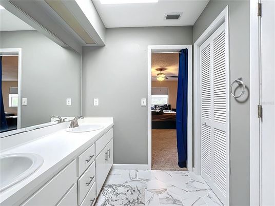 Bathroom, Dual Sink Vanities, Interior, Marble