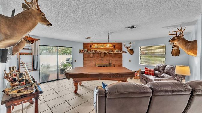 Billiard Table, Game Room, Interior, Living room