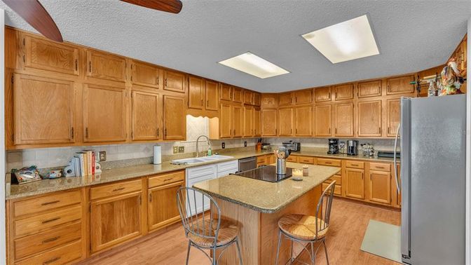 Interior, Kitchen, Wood Texture Flooring