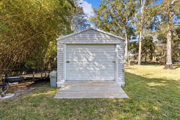 Backyard, Detached Garage, Exterior