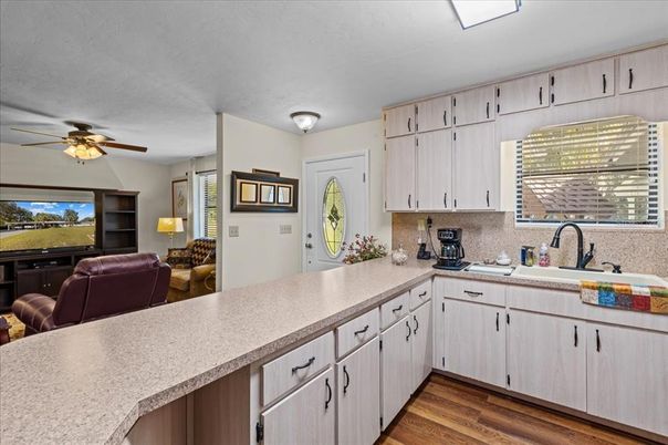 Interior, Kitchen, Wood Texture Flooring