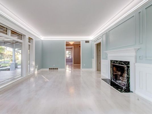 Empty room, Fireplace, Interior, Wood Texture Flooring