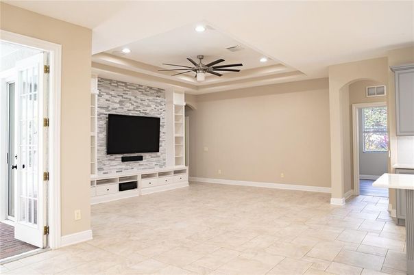 Interior, Recessed Lighting, Stone Walls