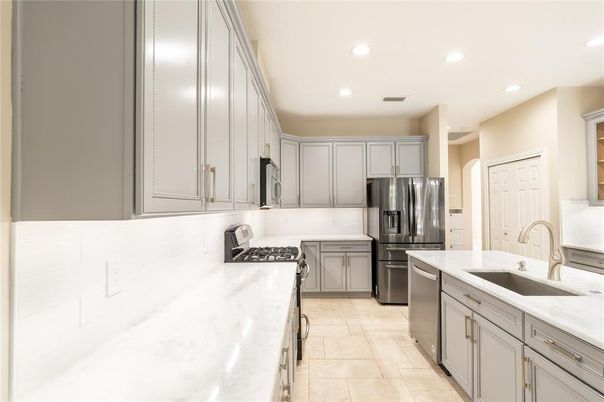 Interior, Kitchen, Recessed Lighting, Stainless Steel Appliances