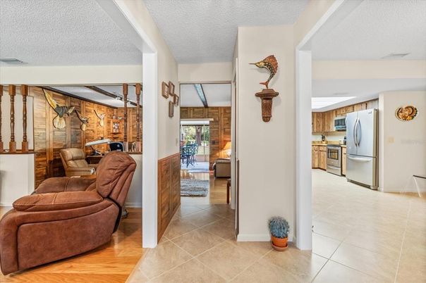 Interior, Kitchen, Living room, Stainless Steel Appliances, Stone Walls