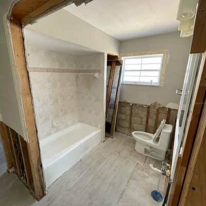 Bathroom, Interior, Wood Texture Flooring