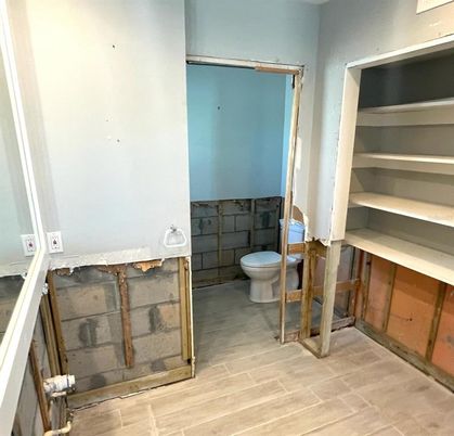 Bathroom, Interior, Wood Texture Flooring