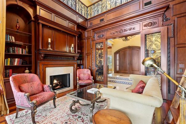 Fireplace, Interior, Living room, Wood Texture Flooring, Wooden Walls
