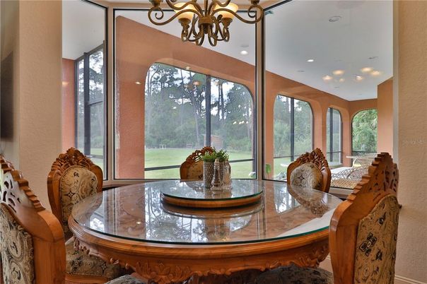 Chandelier, Dining room, Interior, Recessed Lighting