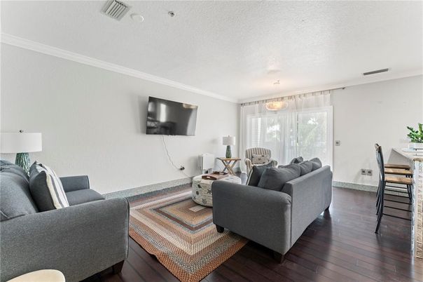 Dining room, Interior, Living room, Pendant Lights, Wood Texture Flooring