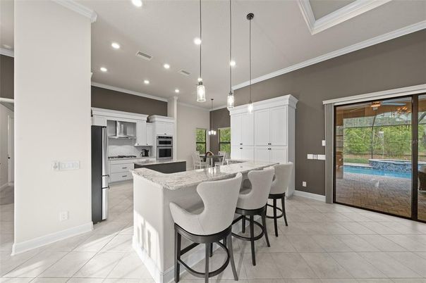 Interior, Kitchen, Pendant Lights, Recessed Lighting, Stainless Steel Appliances