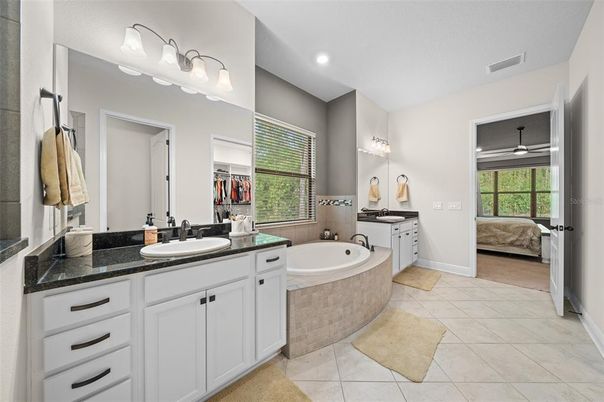 Bathroom, Bedroom, Dual Sink Vanities, Interior, Recessed Lighting