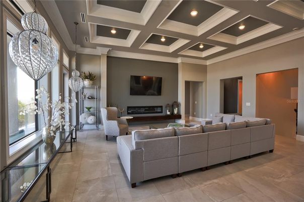 Fireplace, Interior, Living room, Recessed Lighting