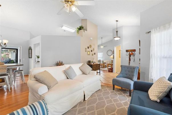 Dining room, Interior, Living room, Pendant Lights, Wood Texture Flooring