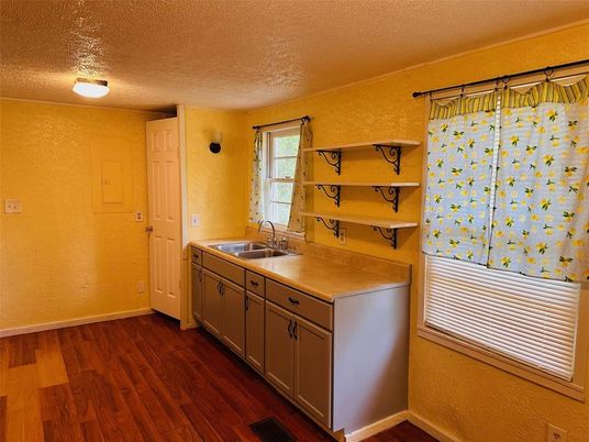Interior, Kitchen, Wood Texture Flooring