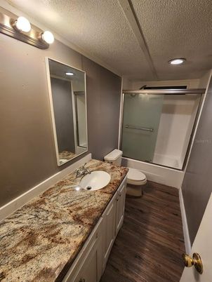 Bathroom, Interior, Recessed Lighting, Wood Texture Flooring