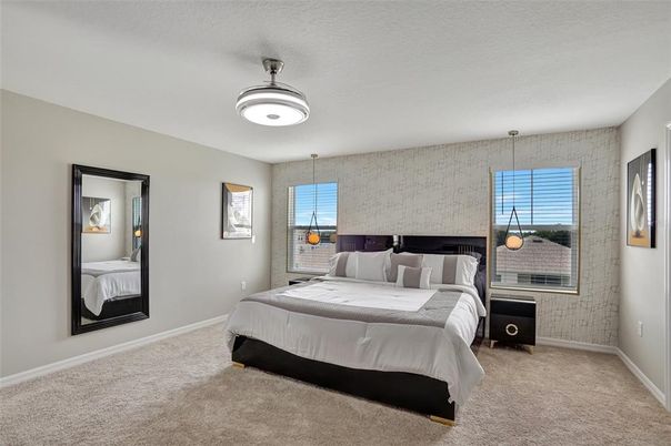 Bedroom, Interior, Pendant Lights