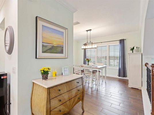 Chandelier, Dining room, Interior, Pendant Lights, Wood Texture Flooring