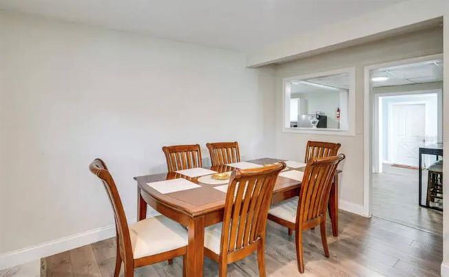 Dining room, Interior, Wood Texture Flooring