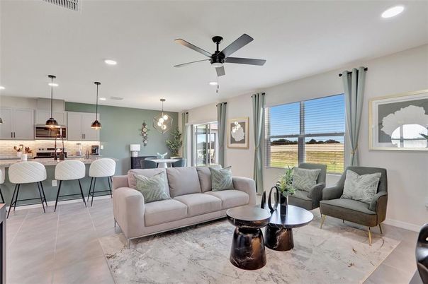 Dining room, Interior, Kitchen, Living room, Pendant Lights, Recessed Lighting