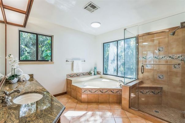 Bathroom, Dual Sink Vanities, Glass Shower, Interior