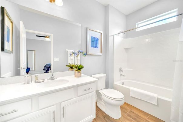 Bathroom, Interior, Wood Texture Flooring