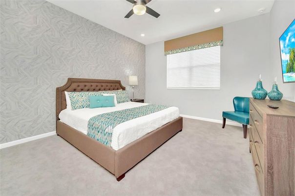 Bedroom, Interior, Recessed Lighting