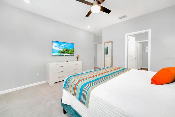 Bedroom, Interior, Recessed Lighting